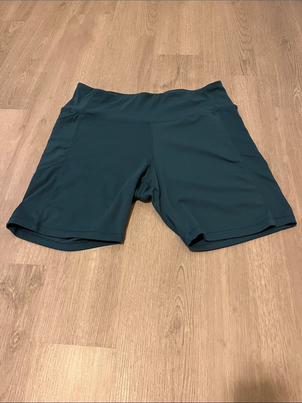 Juicy Couture Dark Teal High-Rise Bike Shorts